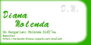 diana molenda business card